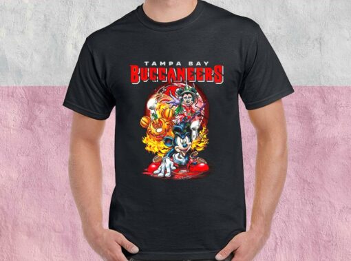 Mickey Mouse Pumpkin Halloween With Tampa Bay Buccaneers 2021 Shirt, Mickey Mouse Pumpkin Halloween For Men Shirt 1