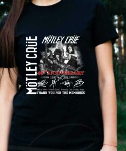 Motley Crue Signatures shirt, Thank You Memories Motley Crue 40th Anniversary 1981 2021 Shirt 5