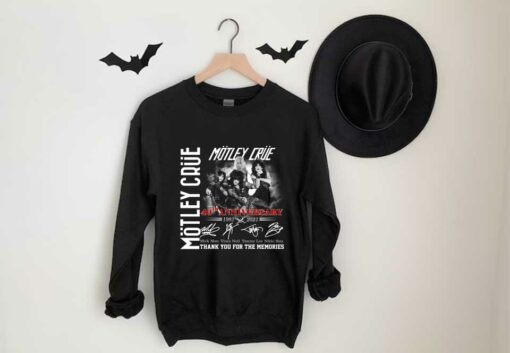 Motley Crue Signatures shirt, Thank You Memories Motley Crue 40th Anniversary 1981 2021 Shirt 3