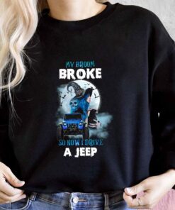 My Broom Broke So Now Drive A Jeep Shirt, Halloween For Men Shirt 6