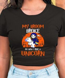 My Broom Broke So Now I Ride A Unicorn Witch Halloween Shirt, God Of Death Riding A Unicorn For Men Shirt 5