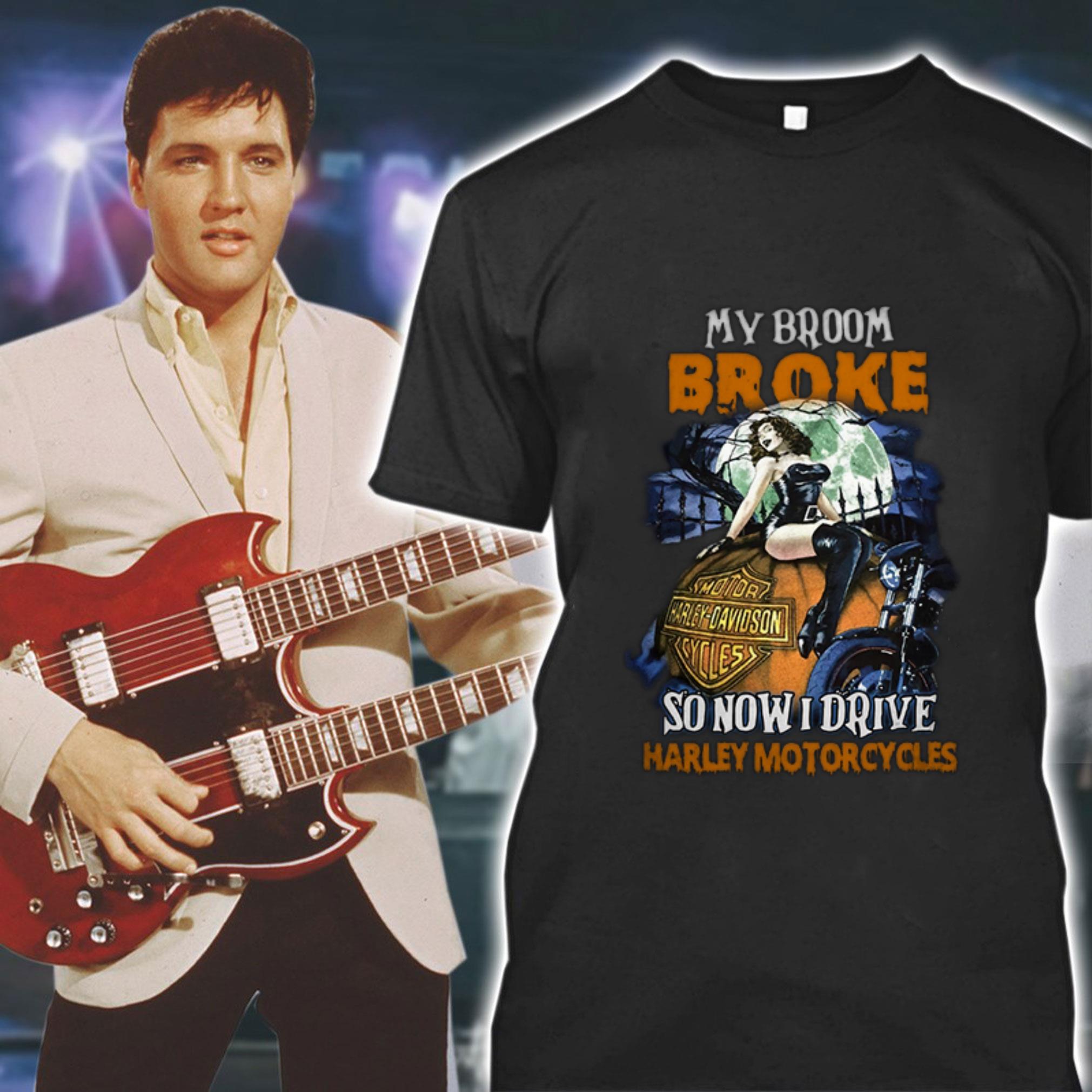 My broom broke so now i drive Harley-Davidson Motorcycles halloween shirt Hot My broom broke so now i drive Harley-Davidson Motorcycles halloween shirt 1