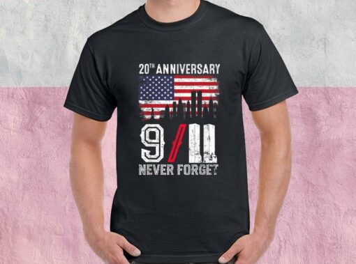 Never Forget 911 Shirt, USA Flag Patriotic Shirt, 9-11 Anniversary For Men Shirt 1