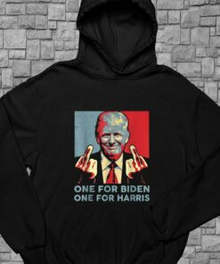 One For Biden One For Harris Trump Middle Finger Biden Harris Republican Shirt, Trump Middle Finger For Men Shirt 7