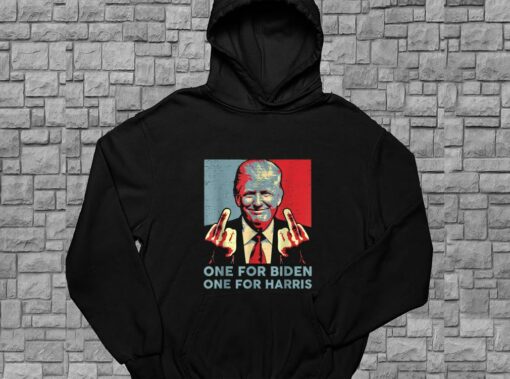 One For Biden One For Harris Trump Middle Finger Biden Harris Republican Shirt, Trump Middle Finger For Men Shirt 4