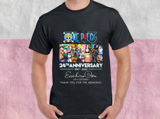 One Piece 24th Anniversary 1997-2021 Oda Eiichiro Thank You For The Memories Shirt, One Piece For Men Shirt 1