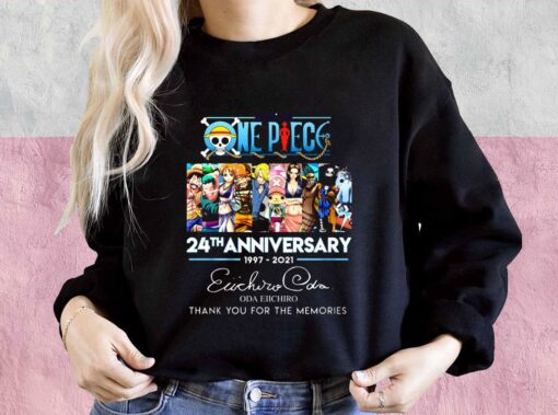 One Piece 24th Anniversary 1997-2021 Oda Eiichiro Thank You For The Memories Shirt, One Piece For Men Shirt 3