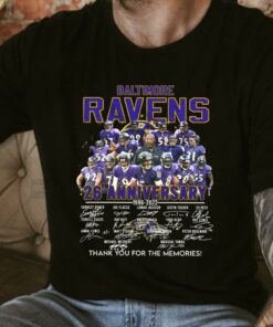 Original Baltimore Ravens 26Th Anniversary 1996 2022 Thank You For The Memories Shirt, Baltimore Ravens 26Th Anniversary Shirt 7