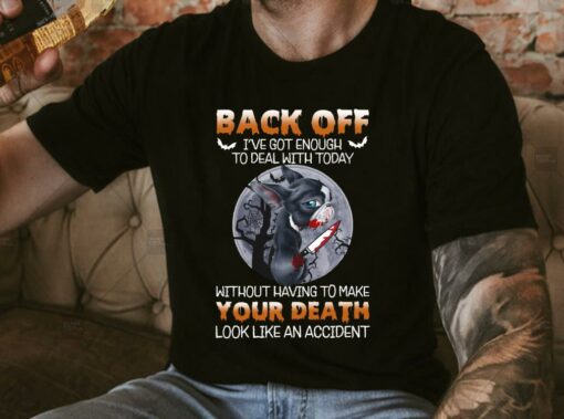 Original Chihuahua Michael myers Halloween Shirt, Chihuahua Back Off I've Got Enough Shirt 4
