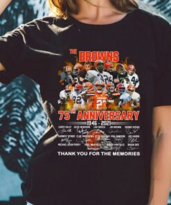 Original Cleveland Browns 75th Anniversary 1946 2021 Shirt, Thank You For The Memories Cleveland Browns Shirt 5