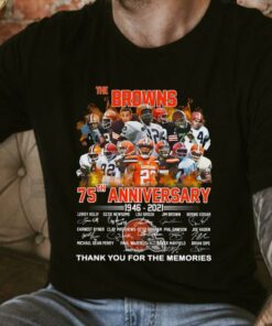 Original Cleveland Browns 75th Anniversary 1946 2021 Shirt, Thank You For The Memories Cleveland Browns Shirt 7