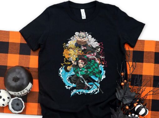 Original Demon Slayer Kimetsu no Yaiba Shirt, Tanjiro Kamado and Friends Shirt, Demon Slayer Character Shirt 1