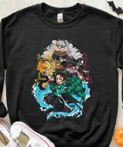 Original Demon Slayer Kimetsu no Yaiba Shirt, Tanjiro Kamado and Friends Shirt, Demon Slayer Character Shirt 6