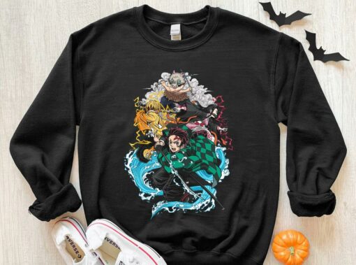 Original Demon Slayer Kimetsu no Yaiba Shirt, Tanjiro Kamado and Friends Shirt, Demon Slayer Character Shirt 3