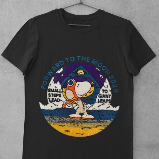 Official Peanuts Snoopy Forward To The Moon 2024 Small Steps Lead To Giant Leaps Shirt 1