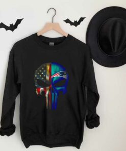 Punisher Skull Mix Shirt, Punisher Skull American Flag New England Patriots Shirt 6
