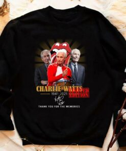 Best RIP Charlie Watts The Rolling Stones rock band signature thank memories shirt 7
