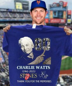 Original Rest In Peace 80 years Charlie Watts 1941-2021 The Rolling Stones Thank You For The Memories Shirt 6