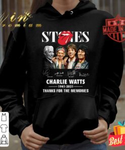 Awesome Rest In Peace Charlie Watts 1941-2021 Stones Band Signatures Thanks For The Memories Shirt 7