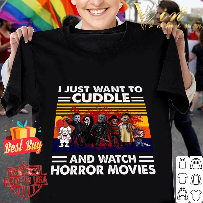 Official Scariest Horror Villains I Just Want To Cuddle And Watch Horror Movies Vintage Shirt 2 Trending fashion news Scariest Horror Villains I Just Want To Cuddle And Watch Horror Movies Vintage Shirt