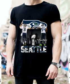 Hot Seattle Seahawks Russell Wilson Bobby Wagner Signatures Shirt 5