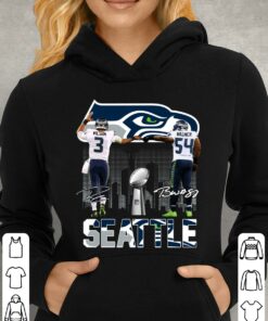 Hot Seattle Seahawks Russell Wilson Bobby Wagner Signatures Shirt 7
