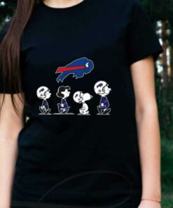Snoopy Bills Walking Shirt, The Peanut Character Charlie Brown And Snoopy Walking With Buffalo Bills Baseball Shirt 5