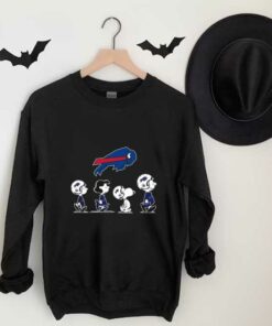 Snoopy Bills Walking Shirt, The Peanut Character Charlie Brown And Snoopy Walking With Buffalo Bills Baseball Shirt 6