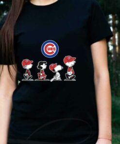 Snoopy Chicago Cubs Walking Shirt, The Peanut Character Charlie Brown And Snoopy Walking With Chicago Cubs Baseball Shirt 5