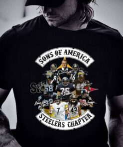 Hot Sons of America Steelers Chapter Pittsburgh Steelers Signatures Shirt 5