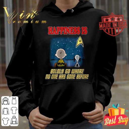 Awesome Star Trek Charlie Brown Snoopy Happiness Is Boldly Go Where No One Has Gone Before Shirt 4