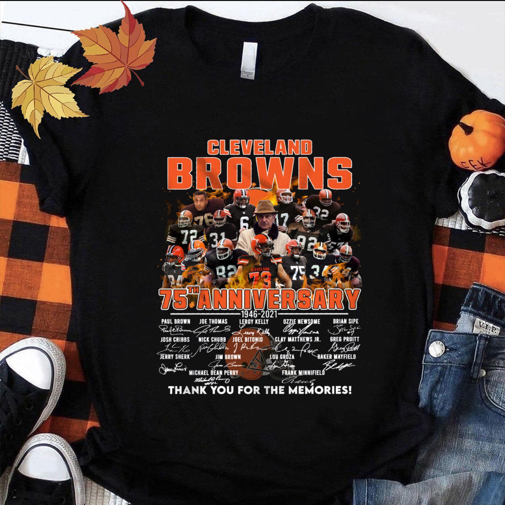 Premium Team NFL Cleveland Browns 75th anniversary 1946-2021 Signatures Thank You For The Memories Shirt 2 Trending fashion news Team NFL Cleveland Browns 75th anniversary 1946-2021 Signatures Thank You For The Memories Shirt