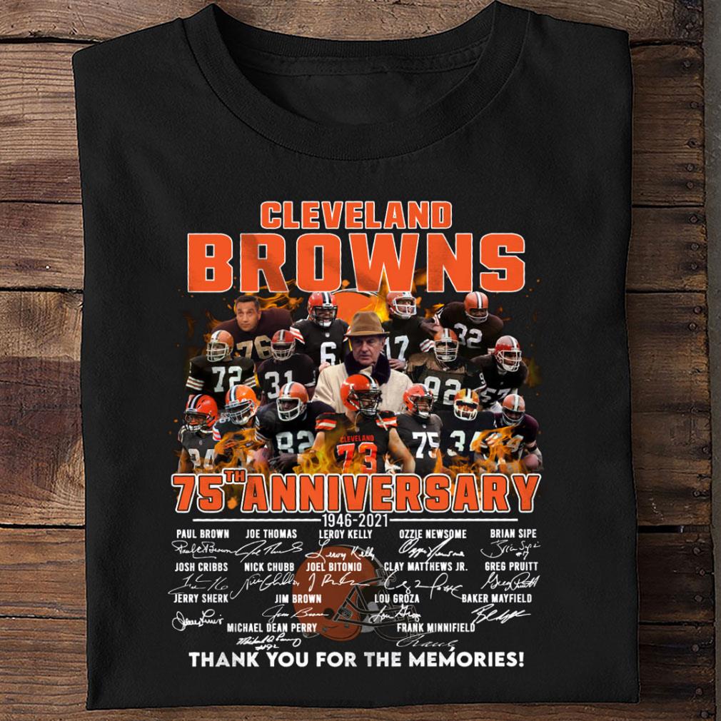 Premium Team NFL Cleveland Browns 75th anniversary 1946-2021 Signatures Thank You For The Memories Shirt 3 Trending fashion news Team NFL Cleveland Browns 75th anniversary 1946-2021 Signatures Thank You For The Memories Shirt