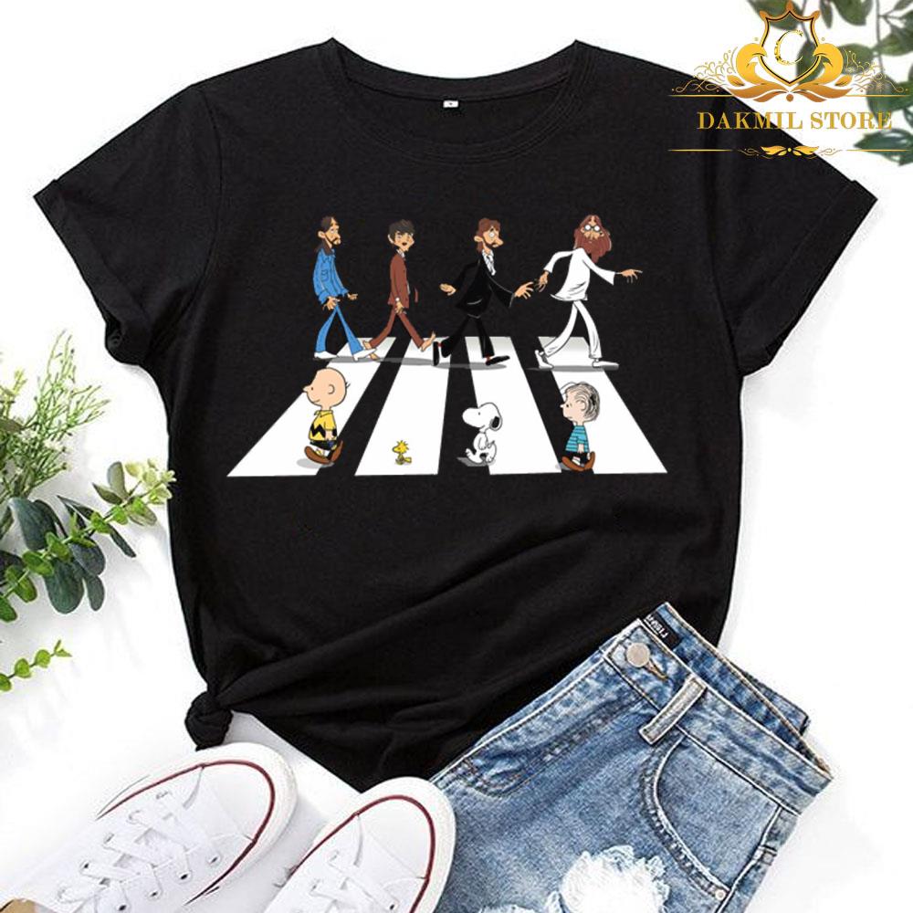 The Beatles Abbey Road Peanut Snoopy Youth Kids T-Shirt