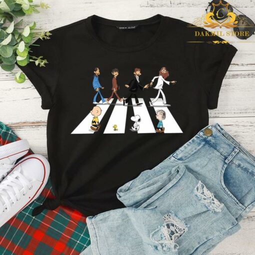 The Beatles Abbey Road Peanut Snoopy Youth Kids T-Shirt 2