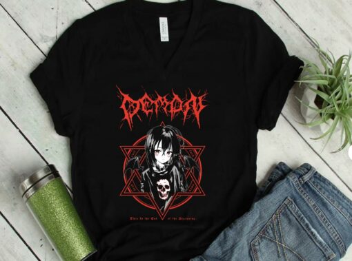 The Best Demon Nadegata This Is The End of The Beginning Shirt, Anime Girl Demon Satanic Shirt 1
