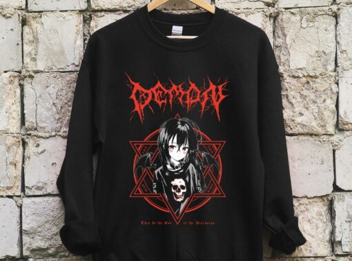 The Best Demon Nadegata This Is The End of The Beginning Shirt, Anime Girl Demon Satanic Shirt 3