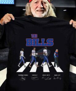 Official The Bills Abbey Road Buffalo Bills Signatures Shirt, Thurman Thomas, Jim Kelly, Bruce Smith, Marv Levy 6