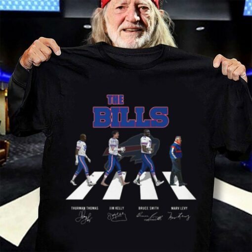 Official The Bills Abbey Road Buffalo Bills Signatures Shirt, Thurman Thomas, Jim Kelly, Bruce Smith, Marv Levy 3