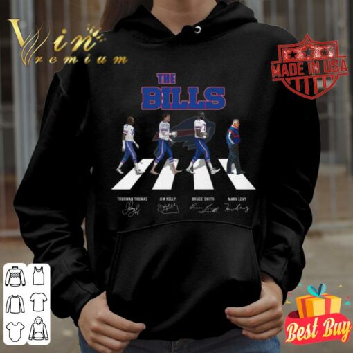 Official The Bills Abbey Road Buffalo Bills Signatures Shirt, Thurman Thomas, Jim Kelly, Bruce Smith, Marv Levy 4