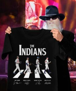 Official The Indians Abbey Road Cleveland Indians Signatures Shirt, Jim Thome, Omar Vizquel, Kenny Lofton, Bob Feller 6