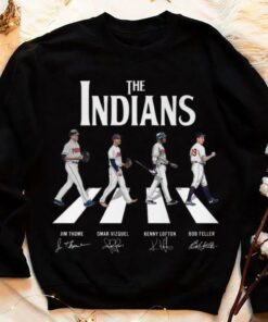 Official The Indians Abbey Road Cleveland Indians Signatures Shirt, Jim Thome, Omar Vizquel, Kenny Lofton, Bob Feller 7