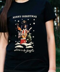The Man And Guitar Merry Christmas Shirt, Merry Christmas Welcome To The Jjngle Shirt 5