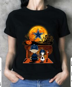 Hot The Peanuts Charlie Brown Snoopy Dallas Cowboys Halloween Shirt 6