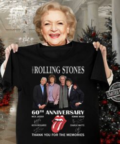 Hot The Rolling Stones 60th anniversary RIP Charlie Watts Thank You For The Memories Signatures Shirt 6