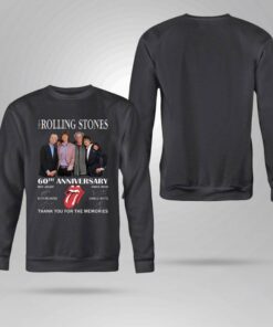 Hot The Rolling Stones 60th anniversary RIP Charlie Watts Thank You For The Memories Signatures Shirt 7