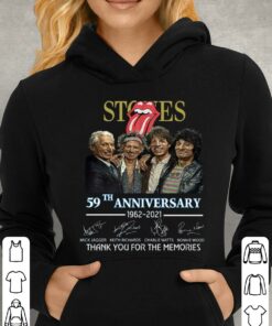 Best The Rolling Stones band 59th anniversary 1962-2021 Charlie Watts signatures shirt, Mick Jagger, Keith Richards, Ronnie Wood 7