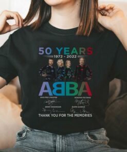 Vintage 50 Years 1972 2022 Abba Thank You For The Memories Shirt, Abba Pop Group Signature Shirt 5