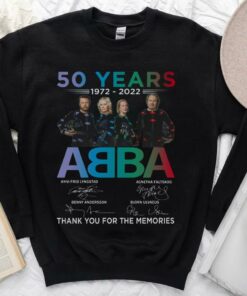 Vintage 50 Years 1972 2022 Abba Thank You For The Memories Shirt, Abba Pop Group Signature Shirt 6