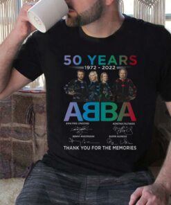 Vintage 50 Years 1972 2022 Abba Thank You For The Memories Shirt, Abba Pop Group Signature Shirt 7